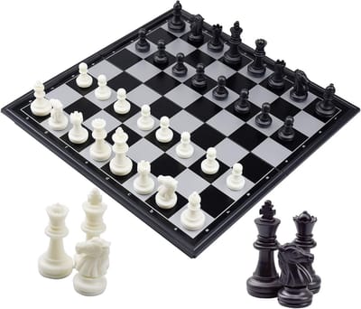 Magnetisch Inklapbaar Schaakspel Voor Kinderen en Volwassenen - Ideaal Voor Reisen en Spelletjes