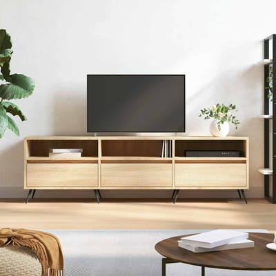 vidaXL - Tv-meubel - 150x30x44,5 - cm - bewerkt - hout - sonoma - eikenkleurig