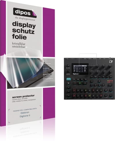 dipos – 2x Beschermfolie geschikt voor Elektron Digitone II | Krasbestendige & heldere Screenprotector Ultra-Thin