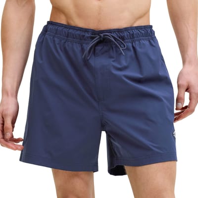 JACK & JONES Maui Tropic Solid Swim Shorts Reg regular fit - heren zwembroek - blauw (navy blazer)