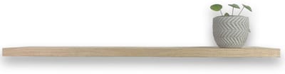 Fotoplank 50 x 14 cm recht rustiek 25 mm eiken - Eiken plank - Wandplank zwevend - Zwevende boekenplank - Boomstam plank - Muurplank - Muurplank zwevend
