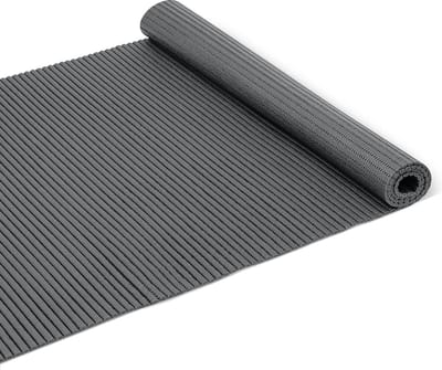JGS® - Luxe Badmat Anti-Slip van Zacht Schuimrubber, Grijs - 65 x 1500 cm-