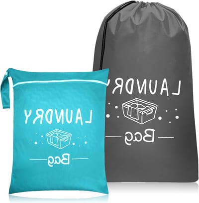 Waszak voor Vuile Kleding, Compact en Handig voor Reizen, Kamperen en Sport, Beschikbaar in 2 Maten voor Droge en Nat Kleding