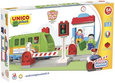 Unico Plus Trein Groen - 64 delig | Geschikt voor Duplo