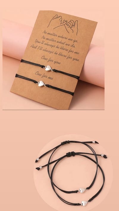 Akyol - Vriendschapsarmband | 2X -Vriendschaparmband | zwarte armband | binding armband -Vriendschap | vriendschap armband -vriendschaps armband -vriendinnen armband -bff armband -vrienden armband - best friends armband - pinky promise