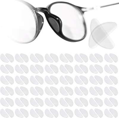 48 paar zelfklevende neuskussentjes, D-vorm siliconen neuspads voor bril, antislip neuspads voor optimale comfort en stabiliteit