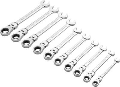Jetech Flexibele Ratelsleutelset 10-delig – Metrisch 8-19mm – CR-V