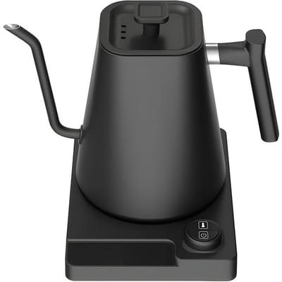 Elektrische Zwanenhals Waterkoker Temperatuurregeling Pour-Over Waterkoker voor Koffie en Thee 1.0L Stil 1-24H Warmhoudfunctie Roestvrij Staal LCD-scherm UK Plug zwart