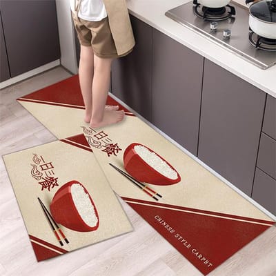 Modieuze eenvoudige keukenvloermat in Scandinavische stijl Huishoudelijk tapijt Lange strook deurmat Modern interieur 40cmx60 40cmx120cm gray