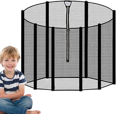Trampoline Net - Veiligheidsnet Trampoline - Veilig Spelen - UV- en Weerbestendig - 12 voet - Zwart