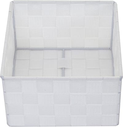 Set van 4 opbergmanden MCW-C37, decoratieve mand opbergplank mand decoratie 12x19x19cm ~ wit