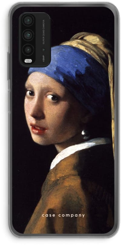 Case Company® - Hoesje geschikt voor Xiaomi Redmi 9T hoesje - The Pearl Earring - Soft Cover Telefoonhoesje - Bescherming aan alle Kanten en Schermrand