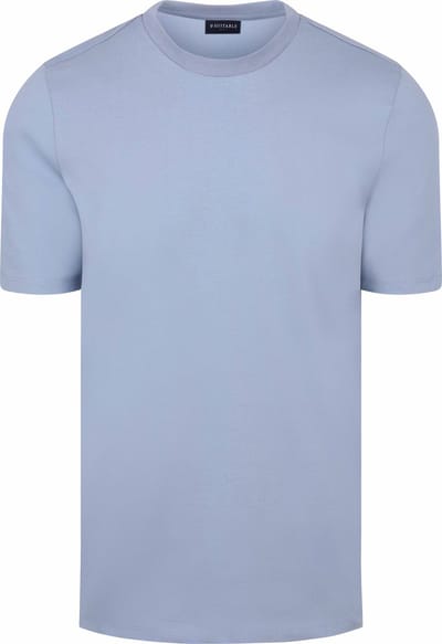 Suitable Respect T-shirt Tim Lichtblauw - Maat M - Heren - Casual T-shirts
