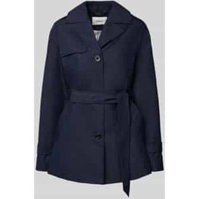 Regular fit Trenchcoat van Katoenmix