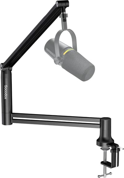 Zwenkbare Microfoonarm met Klem - Professionele Lessenaar voor Studio en Desktop