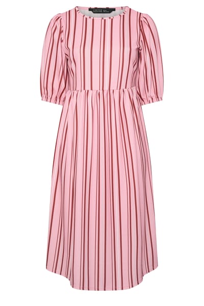 Limited Collection Roze Gestreepte Jurk Met Peplum Size 38