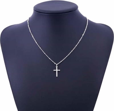 Ketting met kruisje zilverkleur