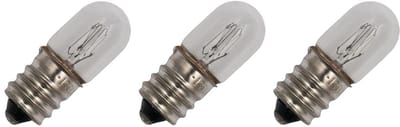 Signaallamp E12 130V 5W - 38 mAh - 3 stuks - T13 Gloeilamp Ø13mm - 33mm - 2500K - Dimbaar