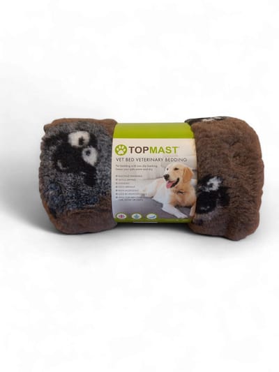 Topmast VetBed Farm Animals Sheep Brown - 100 x 75 cm - Antislip & Hypoallergeen