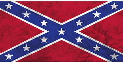 Signs-USA - Souvenir Kentekenplaat - metaal - Confederation Flag - 15 x 30 cm