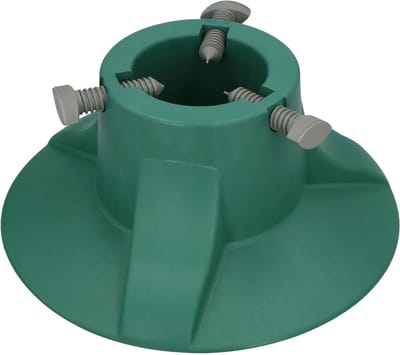KOTARBAU® Kerstboomstandaard, Kerstboomvoet, Kunststof, Groen, Kerstboomstandaard zonder Watertank, voor Bomen tot 2,7 m, Ronde Vorm, Kerstboomhouder, Kerstboom Houder