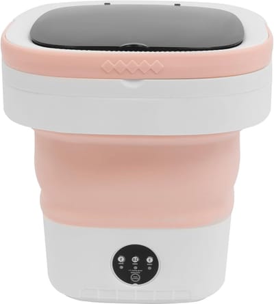 Mini Wasmachine - Opvouwbare Wasmachine - Babykleding Wassen - Met Afvoerslang - 12 Liter - Roze
