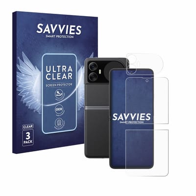 Savvies - Screenprotector voor Blackview Hero 10 (Voor+Achter) - Folie Beschermfolie transparant 6 Stuks