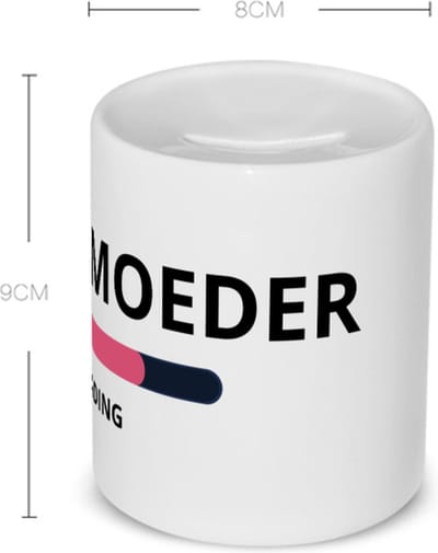 Akyol - bonusmoeder loading Spaarpot - Mama - ochtendkoffie laden - moeder cadeautjes - moederdag - verjaardagscadeau - verjaardag - cadeau - geschenk - kado - gift - moeder artikelen - 350 ML inhoud