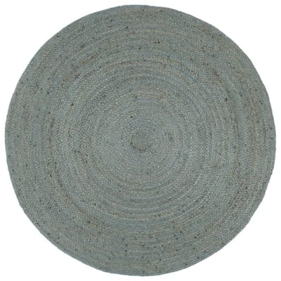 vidaXL - Vloerkleed - handgemaakt - rond - 180 - cm - jute - olijfgroen