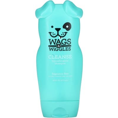 Wags & Wiggles, Shampoing hypoallergénique nettoyant, sans parfum, 473 ml (473ml) blue