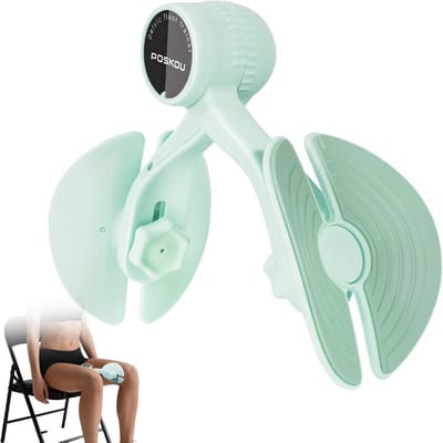 Bekkenbodemtrainer - Dijbeenversterker - Thuis fitness - Versterkte veer - 15 x 8 x 26 cm - Groen