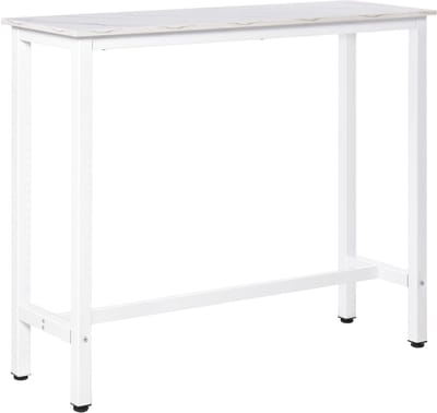 HOMCOM bartafel - spaanplaat - 120x40x100cm - wit