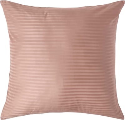 Homescapes Satijn Streep Katoen Kussensloop 80x80 cm – Taupe-beige – 100% Egyptisch Katoen – Draaddichtheid 330