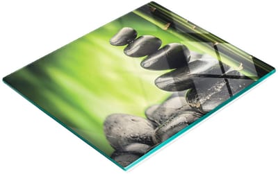 Duurzame en stijlvolle glazen snijplank met Zen-steenpatroon 60x52 cm