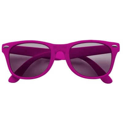 Feest Zonnebril - fuchsia roze - kunststof - volwassenen - dames/heren