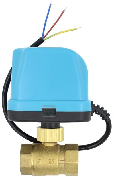 Virtubuy - Motorized Valve - Elektrische Kogelklep - 24V DC - 1/2 inch - Ball Valve - Geschikt voor diverse toepassingen - Koper