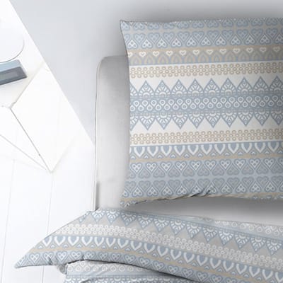 Sleepnight Dekbedovertrek Katoen Kristel - Blauw - 140 x 200/220 cm + 1 kussensloop - [Blauw]