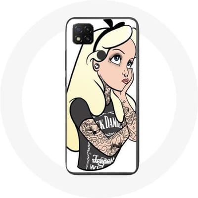Xiaomi Redmi 9C hoesje Alice getatoeëerde prinses