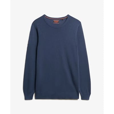 Superdry - Essentials lichtgewicht gebreid sweatshirt met ronde hals - Heren - Sweaters