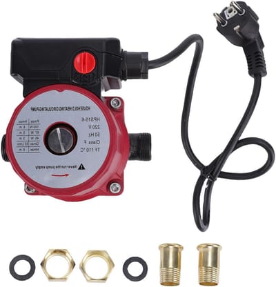 Circulatiepomp CV - Warmwaterpomp Verwarming - Verwarmingssysteem Circuleren - 3 Snelheden Instelbaar - 65 L/min - Grijs