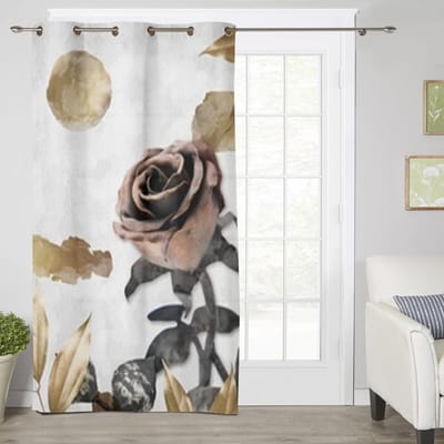 Vintage Donkerroze Raamgordijnen Voor Woonkamer Slaapkamer Luxe Moderne Keukengordijnen Stoffen Gordijnen 135W x 60H(cm) x1 white
