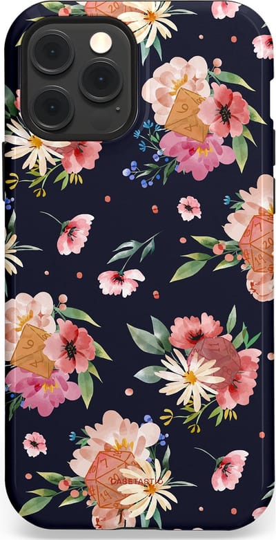 Casetastic Hoesje Geschikt voor Apple iPhone 12/12 Pro Magsafe - Stijlvolle Beschermende Duo-layer Case - Bloemenkracht met D20