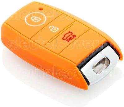 Autosleutel Hoesje geschikt voor Hyundai - SleutelCover - Silicone Autosleutel Cover - Sleutelhoesje Oranje