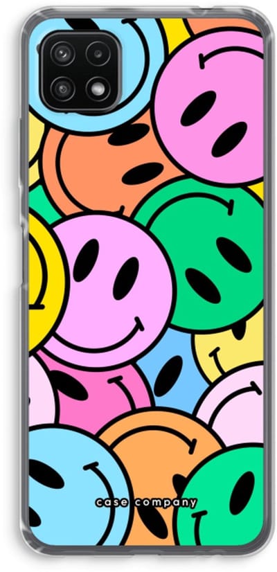 Case Company® - Hoesje geschikt voor Samsung Galaxy A22 5G hoesje - Smiley N°1 - Soft Cover Telefoonhoesje - Bescherming aan alle Kanten en Schermrand