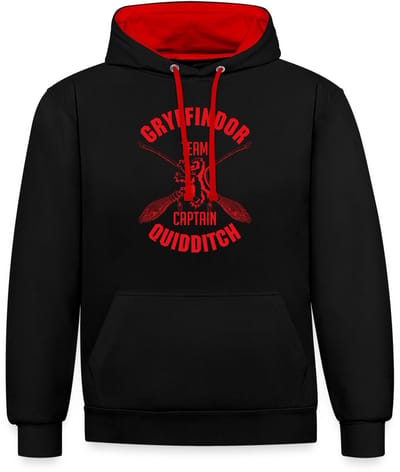 Harry Potter Gryffindor Quidditch Contrast Hoodie