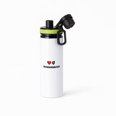 Hacebo® - love u schoonbroer waterfles met draaidop groen - Broer - de liefste schoonbroer - verjaardag - cadeautje voor broer - broer artikelen - kado - geschenk - water fles - 850ML