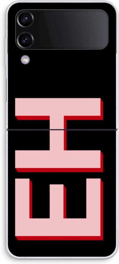 Gepersonaliseerd - Case Company® - Hoesje geschikt voor Samsung Galaxy Z Flip4 hoesje - Monogram - Soft Cover Telefoonhoesje - Bescherming aan alle Kanten en Schermrand