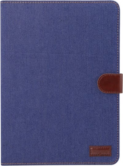 Peachy Jeans Textuur geschikt voor iPad Pro 12.9-inch 2018 Hoes Case Wallet Standaard - Blauw Bruin