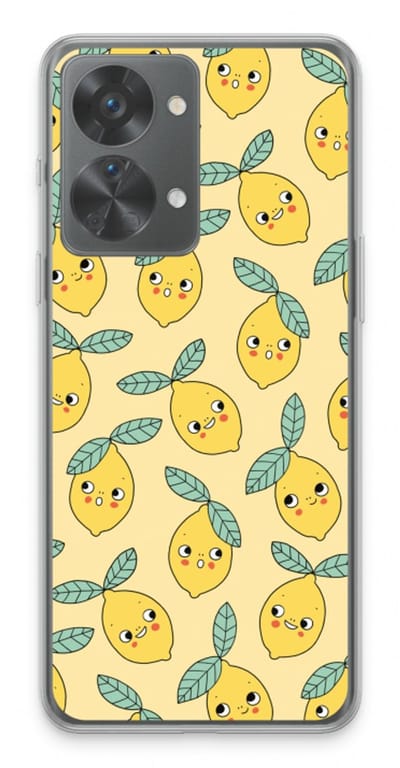 Case Company® - Hoesje geschikt voor OnePlus Nord 2T hoesje - Citroenen - Soft Cover Telefoonhoesje - Bescherming aan alle Kanten en Schermrand