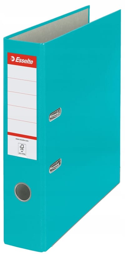 Esselte Eko 11282 - Ordner - A4/75mm - Turquoise - Duurzaam - Milieuvriendelijk - Stevig